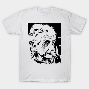 Albert Einstein black and white T-Shirt